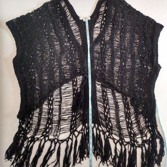 Umgee Kimono Size M / L Duster Topper Coverup Open Front Cardigan Crochet Knit - Picture 8 of 16